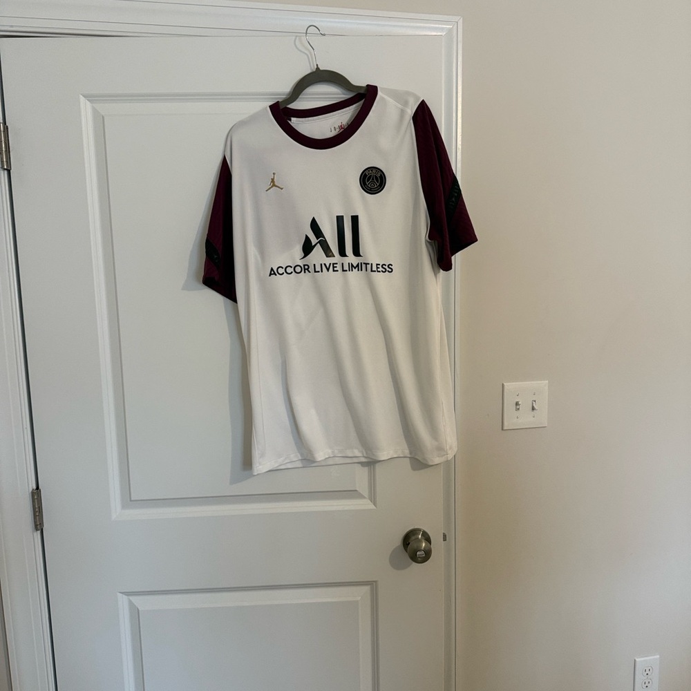Jordan White and Maroon Tee